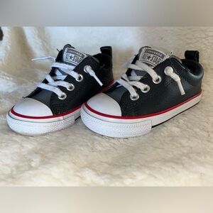 6c toddler Converse Kids Black and White cool Sneakers